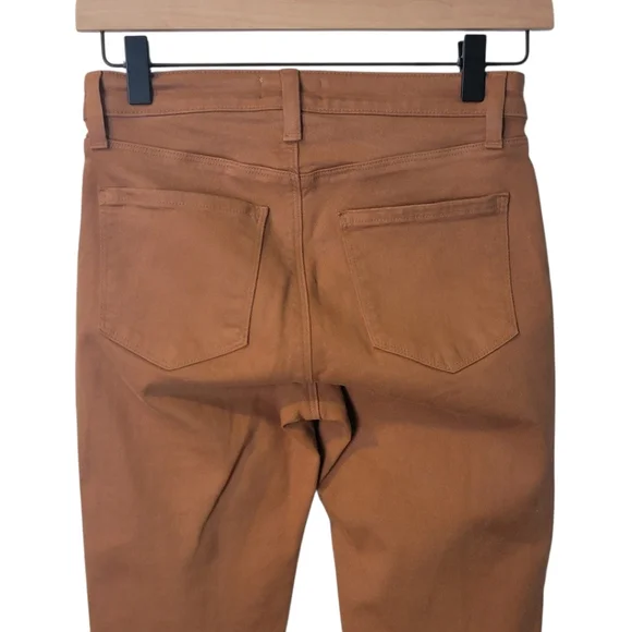 L'AGENCE Jyothi Coated Skinny Jeans in Cappuccino Brown Size 25‎ - Picture 10 of 13